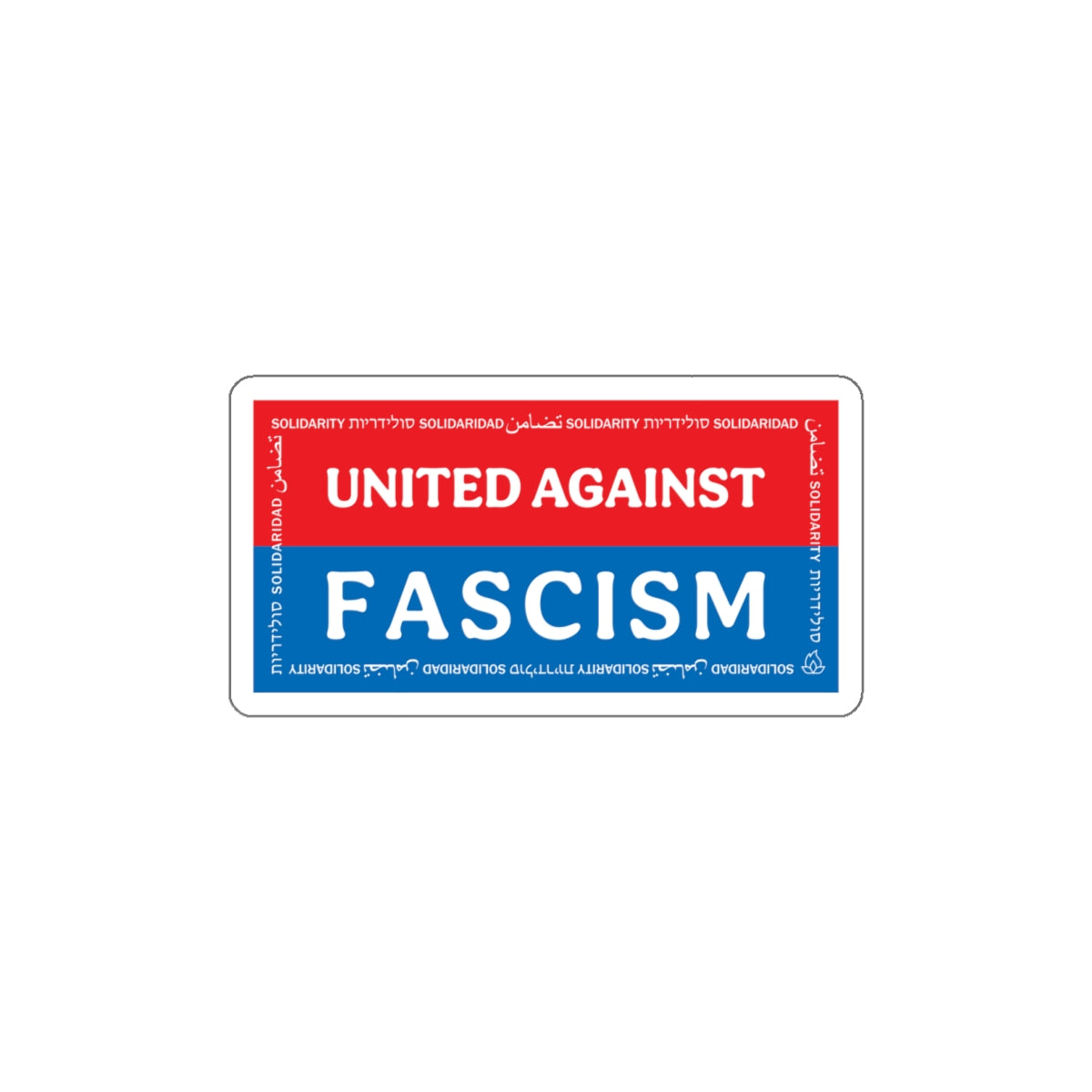 United against Fascism 4x2" sticker