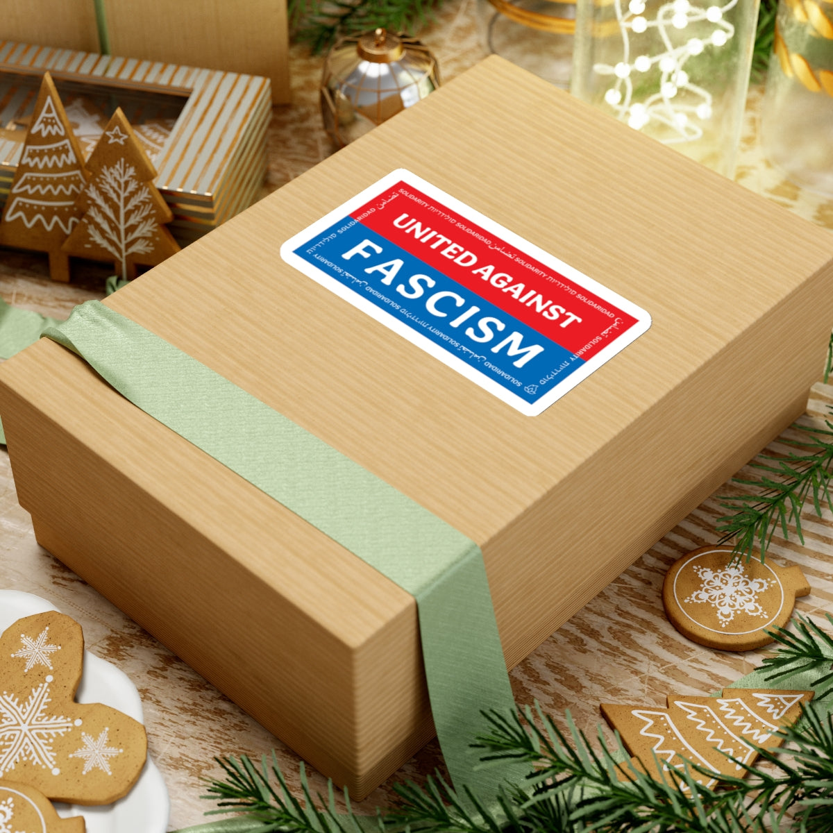 United against Fascism 4x2" sticker