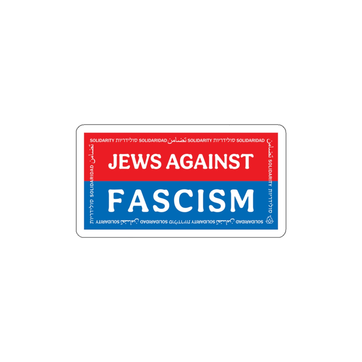 Jews Against Fascism 4x2" sticker