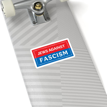 Jews Against Fascism 4x2" sticker