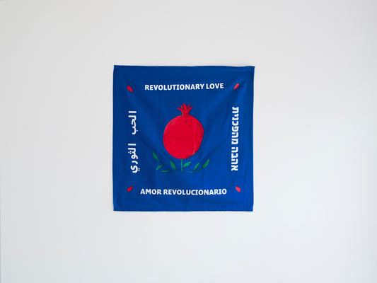 "Revolutionary Love" Pomegranate Flag